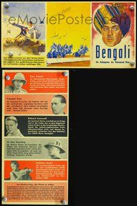 5o278 LIVES OF A BENGAL LANCER German herald '35 different art of Gary Cooper in colorful turban!