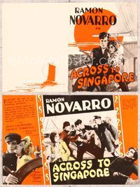 5o026 ACROSS TO SINGAPORE herald '28 Joan Crawford is forced to marry Torrence but loves Novarro!