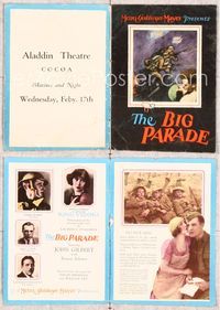 5o045 BIG PARADE herald '25 directed by King Vidor, John Gilbert as a World War I soldier!