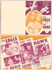 5o085 EAGLE & THE HAWK herald '33 Cary Grant & Fredric March dedicate their lives to death!