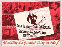 5o102 GEORGE WASHINGTON SLEPT HERE herald '42 sexy Ann Sheridan looks at Jack Benny the great lover