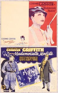 5o139 MADEMOISELLE MODISTE herald '26 great close up of French Corinne Griffith w/cigarette holder!