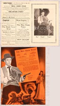 5o141 MAN FROM TEXAS herald '48 great images of James Craig pointing two guns!