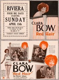 5o179 RED HAIR herald '28 sexy gold-digging manicurist Clara Bow wants a rich husband!