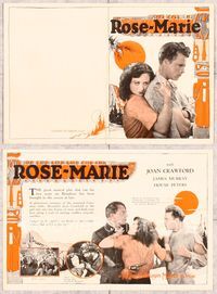 5o185 ROSE-MARIE herald '28 two great images of Joan Crawford in love & stopping fight!