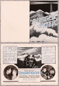 5o188 RUGGED WATER herald '25 Wallace Beery & Lois Wilson in a story packed with heroic action!