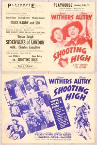 5o199 SHOOTING HIGH herald '40 yippee what a pair Gene Autry & Jane Withers are together!