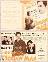5o208 SQUAW MAN herald '31 Cecil B. DeMille, Warner Baxter in love w/Lupe Velez & Eleanor Boardman!