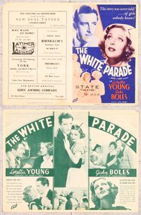 5o240 WHITE PARADE herald '34 Loretta Young is a beautiful nurse in love with John Boles!