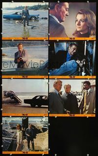 5o449 McQ 7 8x10 mini LCs '74 John Sturges, police detective John Wayne, Eddie Albert