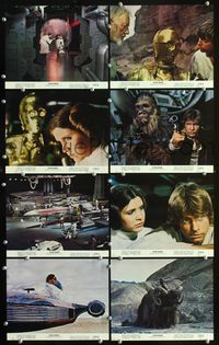 5o431 STAR WARS 8 8x10 mini LCs '77 George Lucas classic, Mark Hamill, with original NSS number!