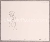 5o016 ORIGINAL SIMPSONS PENCIL DRAWING 10.5x12.5 sketch '90s C. Montgomery Burns with hand on knee!