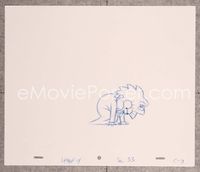 5o013 ORIGINAL SIMPSONS PENCIL DRAWING 10.5x12.5 sketch '90s Maggie trying to stand up!