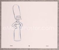 5o010 ORIGINAL SIMPSONS PENCIL DRAWING 10.5x12.5 sketch '90s Marge looking angry w/hands on hips!