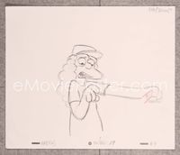 5o019 ORIGINAL SIMPSONS PENCIL DRAWING 10.5x12.5 sketch '90s Otto the bus driver at the wheel!
