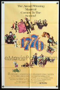 5p008 1776 1sh '72 William Daniels, the award winning historical musical comes to the screen!