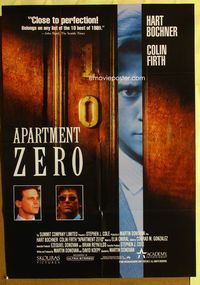 5p042 APARTMENT ZERO int'l 1sh '88 directed by Martin Dawn, Hart Bochner, Colin Firth!