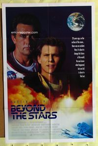 5p080 BEYOND THE STARS 1sh '89 astronauts Martin Sheen, young Christian Slater!