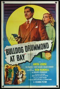 5p154 BULLDOG DRUMMOND AT BAY 1sh '47 Anita Louise, Ron Randell in the title role!