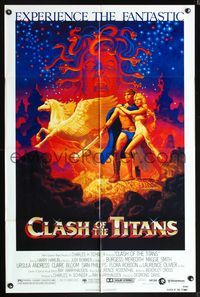 5p198 CLASH OF THE TITANS 1sh '81 Ray Harryhausen, great fantasy art by Greg & Tim Hildebrandt!