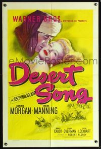 5p256 DESERT SONG 1sh '44 Oscar Hammerstein II musical, Dennis Morgan, sexy Irene Manning!