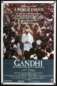 5p350 GANDHI 1sh '82 Ben Kingsley as The Mahatma, directed by Richard Attenborough!