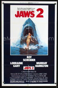 5p496 JAWS 2 1sh '78 just when you thought it was safe to go back in the water!