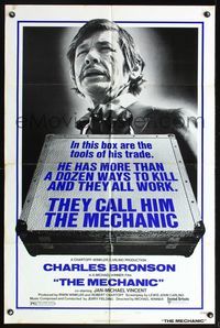 5p605 MECHANIC style A 1sh '72 Charles Bronson has more than a dozen ways to kill, and they all work