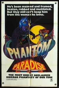 5p692 PHANTOM OF THE PARADISE revised 1sh '74 Brian De Palma, he sold his soul for rock n' roll!