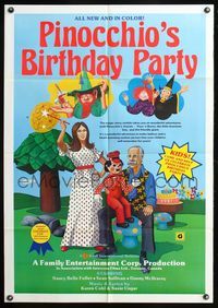 5p700 PINOCCHIO'S BIRTHDAY PARTY 1sh '74 artwork of children's characters!