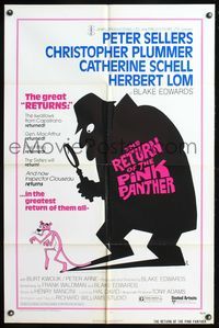 5p724 RETURN OF THE PINK PANTHER 1sh '75 Peter Sellers as Inspector Jacques Clouseau, R.W. art!