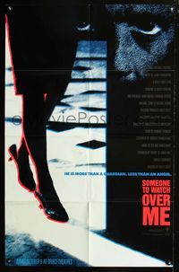 5p785 SOMEONE TO WATCH OVER ME advance 1sh '87 directed by Ridley Scott, Tom Berenger & Mimi Rogers!
