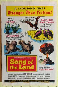 5p790 SONG OF THE LAND 1sh '53 sea elephants make love, a sight never before filmed!