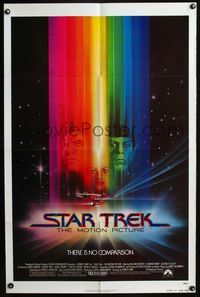 5p806 STAR TREK advance 1sh '79 cool art of William Shatner & Leonard Nimoy by Bob Peak!