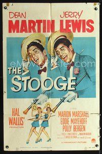 5p812 STOOGE 1sh '52 artwork of singing vaudeville team Dean Martin & Jerry Lewis!