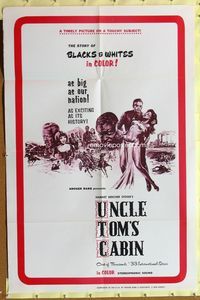 5p930 UNCLE TOM'S CABIN 1sh '69 Kroger Babb, Harriet Beecher Stowe, as big as our nation!