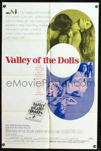 5p937 VALLEY OF THE DOLLS 1sh '67 sexy Sharon Tate, from Jacqueline Susann's erotic novel!