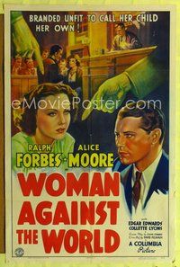 5p980 WOMAN AGAINST THE WORLD 1sh '38 Alice Moore branded unfit to call her child her own!