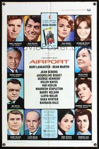 5q016 AIRPORT 1sh '70 Burt Lancaster, Dean Martin, Jacqueline Bisset, Jean Seberg!