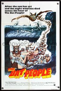 5q052 BAT PEOPLE revised 1sh '74 AIP, cool horror image, It Lives By Night!