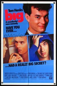 5q077 BIG int'l 1sh '88 great close-up of Tom Hanks who has a really big secret!