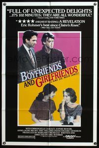 5q143 BOYFRIENDS & GIRLFRIENDS 1sh '87 Eric Rohmer's L'ami de mon ami, French sex!