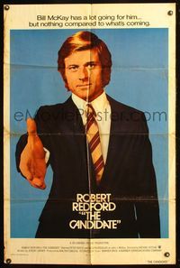 5q160 CANDIDATE int'l 1sh '72 great campaign image of Robert Redford w/hand extended!