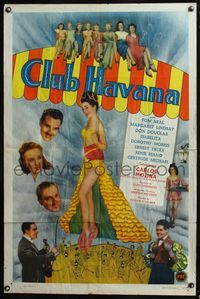 5q174 CLUB HAVANA 1sh '45 directed by Edgar Ulmer, art of Tom Neal & sexy senorita!