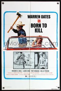 5q175 COCKFIGHTER 1sh '75 Warren Oates, Laurie Bird, cool artwork, Born to Kill!