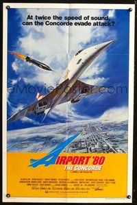 5q179 CONCORDE: AIRPORT '79 Int'l style B 1sh '79 cool art of the airplane attacked by missile!