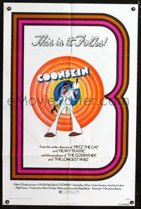 5q184 COONSKIN 1sh '75 Ralph Bakshi directed R-rated cartoon, This is it folks!