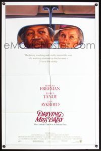 5q219 DRIVING MISS DAISY 1sh '89 Morgan Freeman, Jessica Tandy, directed by Bruce Beresford!