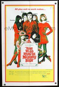 5q309 HERE WE GO ROUND THE MULBERRY BUSH int'l 1sh '68 Judy Geeson, Barry Evans, Angela Scoular!