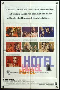 5q342 HOTEL 1sh '67 from Arthur Hailey's novel, Rod Taylor, Catherine Spaak, Karl Malden!